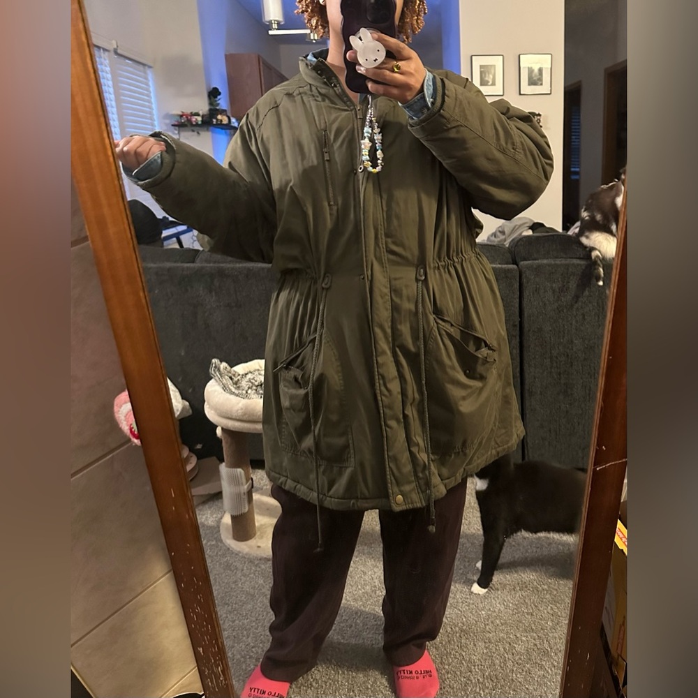 Green coat
